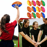 Jerify mini foam footballs for kids, 12 soft 5 inch spiral balls in 6 two-tone colors - view 19