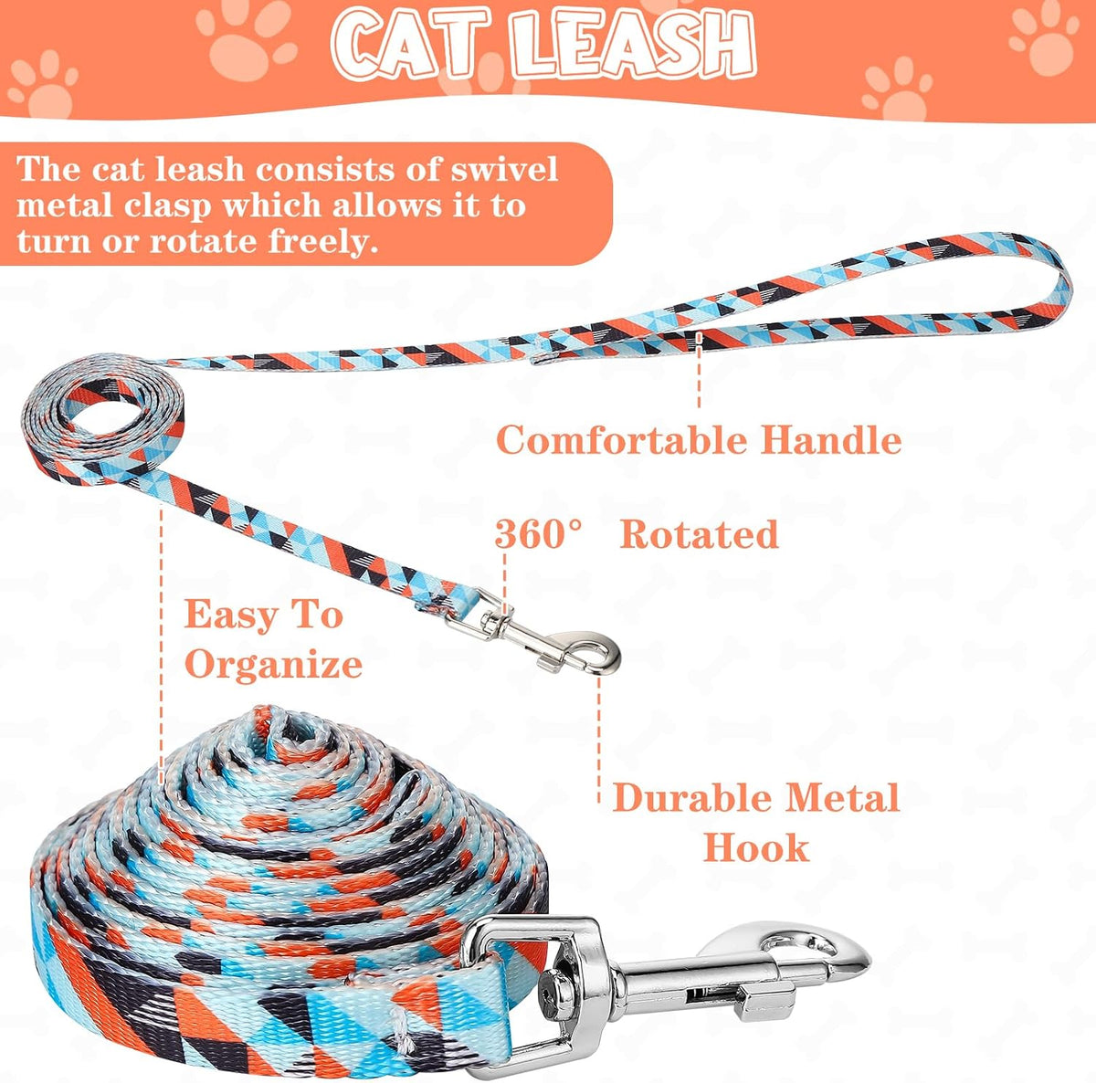 2 Pack Cat Harness and Leash with Collar Set - Bohemia - image 4