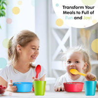 PLASKIDY Kids Cups, Set of 18 Plastic Toddler Drinking Cups - Small - image 4