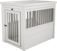 New Age Pet ECOFLEX Large Furniture Style Dog Crate & End Table - Antique White / 29.5"L x 21.1"W x 25.2"H