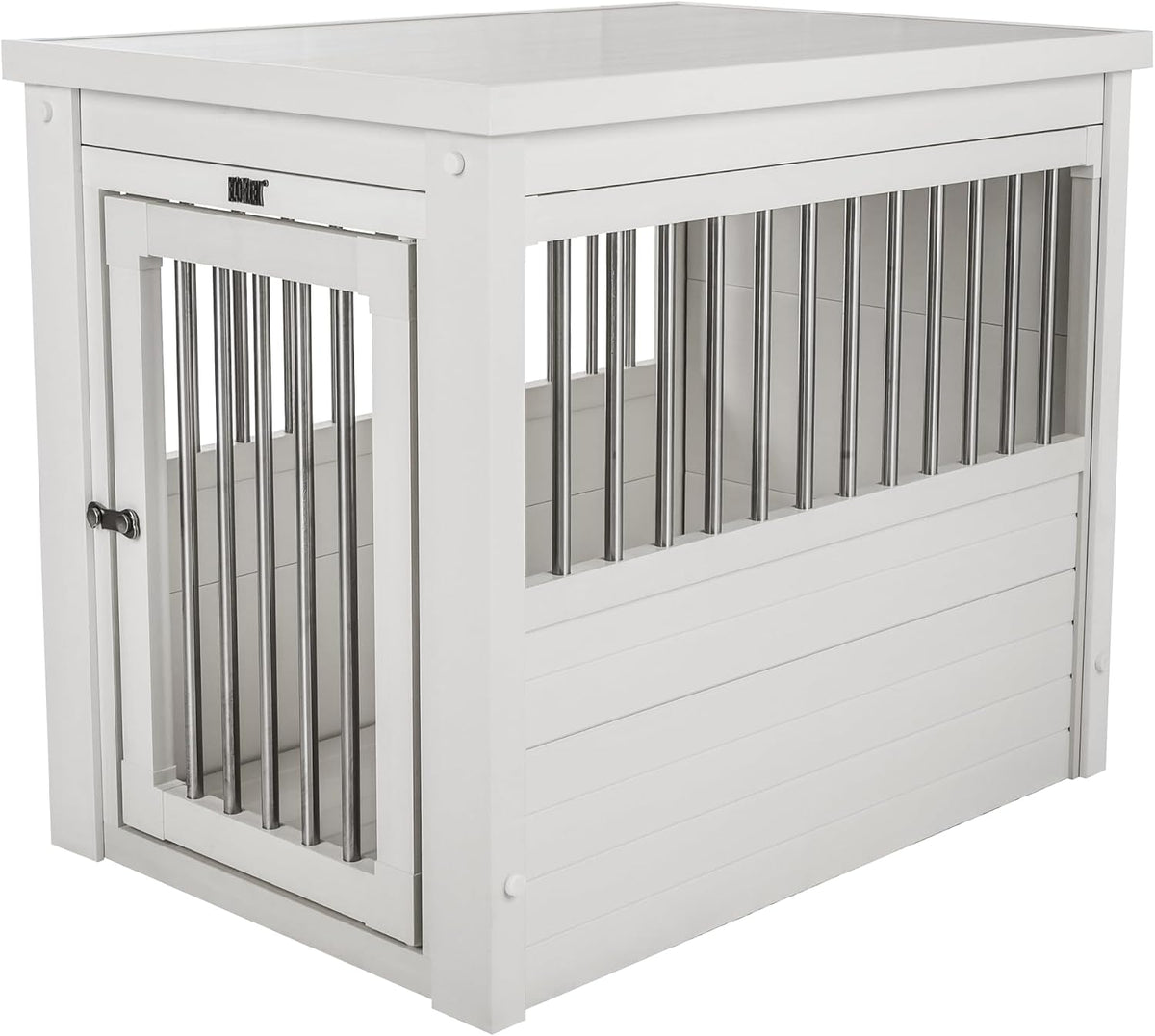 New Age Pet ECOFLEX Large Furniture Style Dog Crate & End Table - Antique White / 29.5"L x 21.1"W x 25.2"H