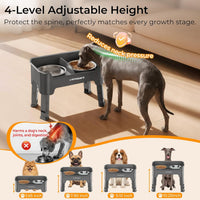 URPOWER Elevated Dog Bowls - Grey / Small - image 3