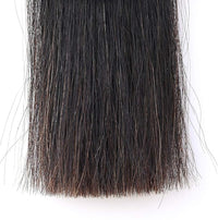 Horse Tail Extensions with Braided Horsehair Loop, Blunt Cut Bottom, 34-36 inches Long and 1 lb Weight (Natural Black)