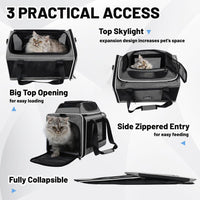 Cat Carrier Top-Expandable 18x11x11 - Grey - image 4