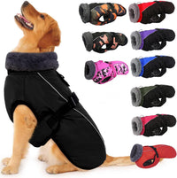 IECOii Extra Warm Reflective Dog Coat - X-Large(Chest:24.4-29.9 in) / Black