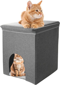 Dog Stairs with Storage Dog Steps for High Beds 3-Step Pet Stairs Ramp with Storage Box and Condo for Small Dogs Cats Pets