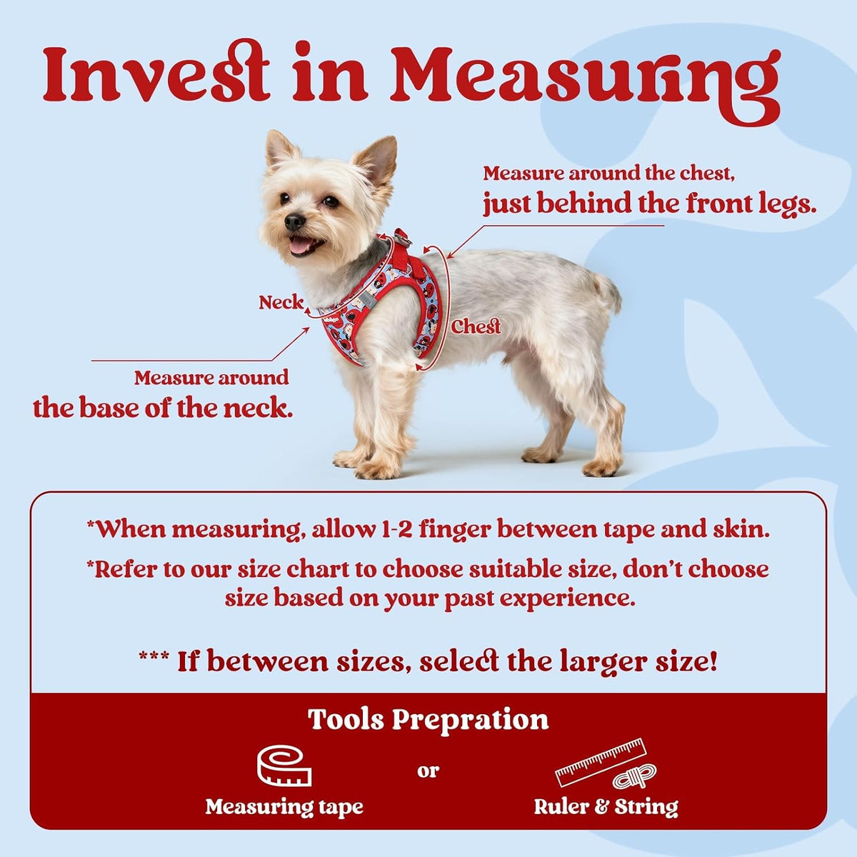 rabbitgoo Step-in Small Dog Harness - Apple Pups / L(chest:18.2"-20.5") - image 2