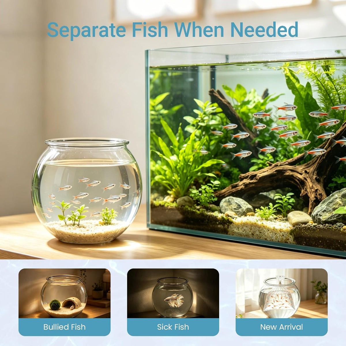 Koller Products 1-Gallon Plastic Round Fish Bowl - image 3