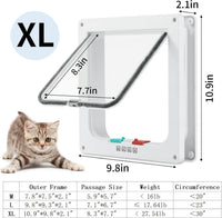 Cat Door for Interior Exterior Door, 4-Way Locking Flap – Essentials for Cats - X-Large - image 2