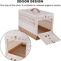 Plastic Foldable Pigeon Cage with Handle, S, Two Doors – Essentials for Birds - 12.6"L x 7.9"W x 8.7"H - image 3