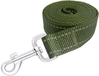 Nylon Dog Training Leash, Traction Rope - 1'' x 7 FT / Reflective Green - image 2