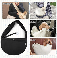 NATUYA Small Dog Cat Carrier Sling - Black / Canvas-Adjustable Strap - image 4