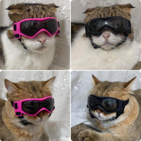 Dog Goggles Small Breed, Dog Sunglasses UV Protection Puppy Eyewear for Small Pet Outdoor Riding - X-Small / Pink - image 2