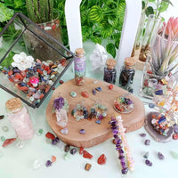 LAIDANLA Rose Quartz Crushed Stone Crystal Chips Bulk - Purple-Amethyst / 1Pound-（0.2"-0.28"） - image 3