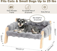 Elevated Cat Couch Bed for Indoor Cats - Gray - image 2