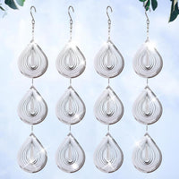 ToBeAce stainless steel bird deterrents, silver 3D reflective wind spinners
