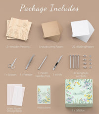 Wakhow Flower Press Kit, 11" x 11" Large Wooden Flower Press for Adult Teen – Fun for Kids & Family - Natural Wood - image 3