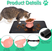 3 Pcs Raised Cat Bowl 15° Elevated Cat Food Bowl Tilted Cats Bowls - Classic - image 2