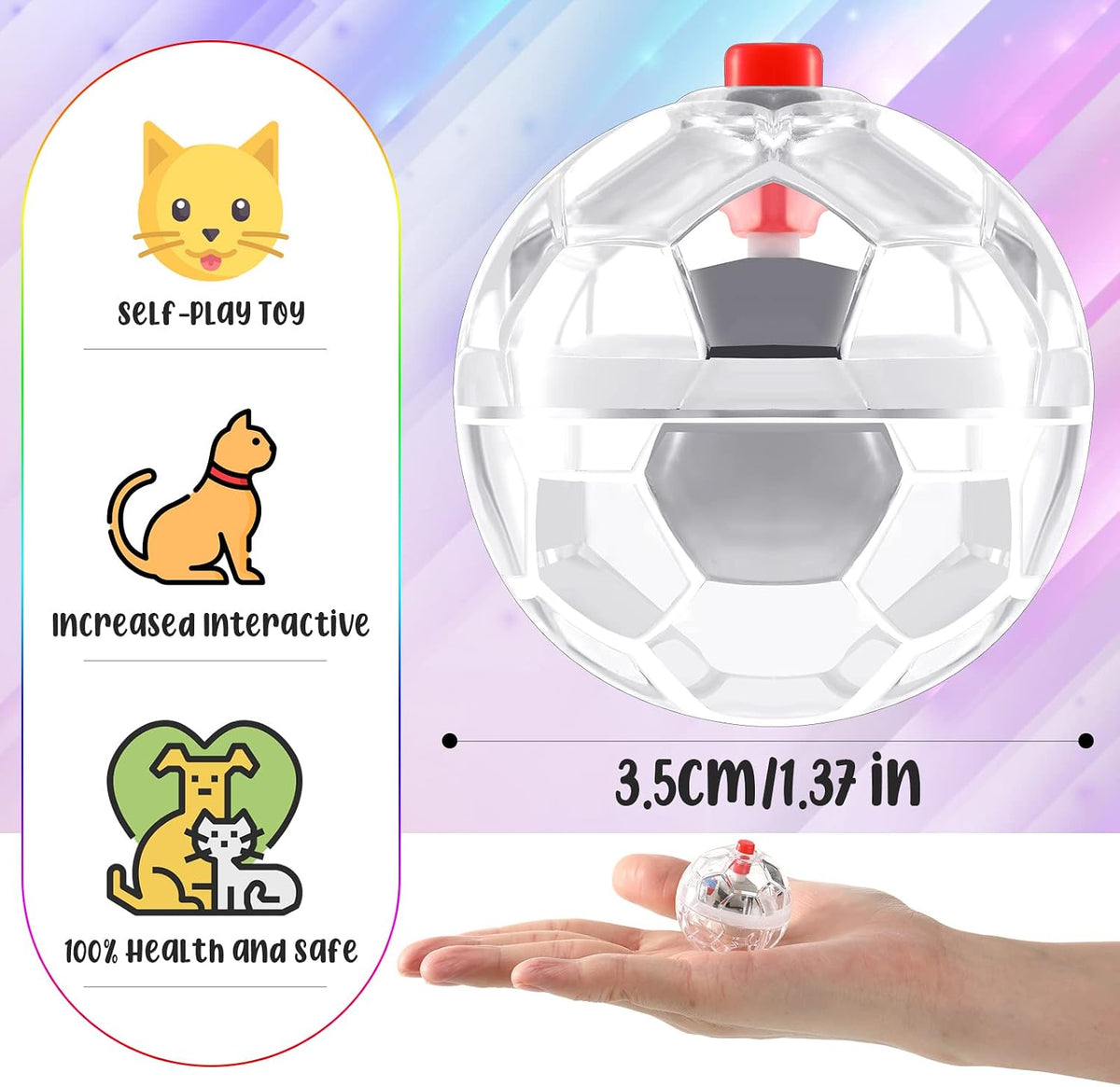 CHENGU 15 Pcs Ghost Hunting Cat Balls Light up Motion Activated LED - image 2