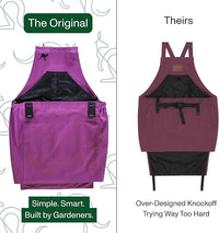 Roo Gardening Apron with Pockets & Harvesting, Picking Pouch - Adjustable, Water-resistant, Washable Canvas Cotton