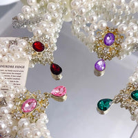 Pearl Pet Necklace with Gem Pendant