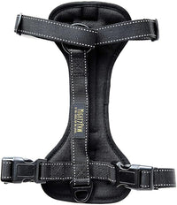 Mighty Paw Dog Car Harness - Vehicle Safety Gear - 2 Leash Attachment - Adjustable Straps - Reflective Stitching - Soft Padding - Standard Harness Functionality - No Pull Front Leash Attachment - S