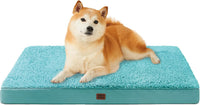 EHEYCIGA Orthopedic Dog Bed Large with Removable Washable Cover - 36*27*3.5 inches / Turquoise Blue