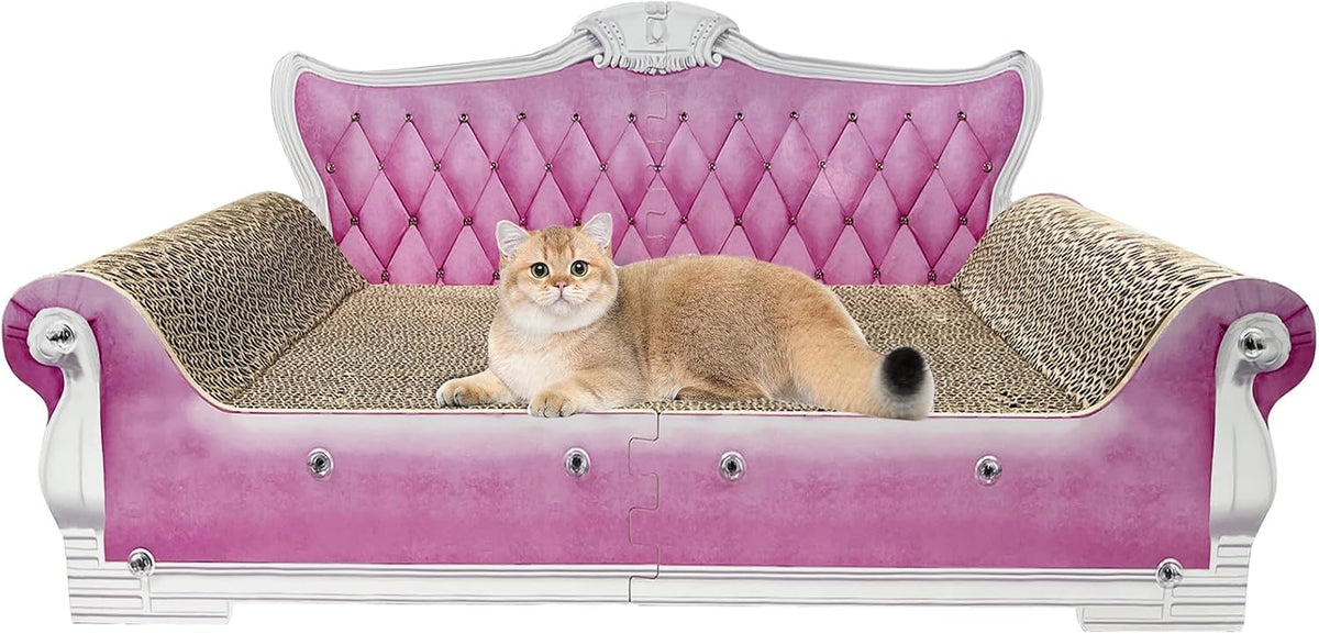 Luxury Cardboard Cat Scratcher Sofa Bed - Pink Sofa
