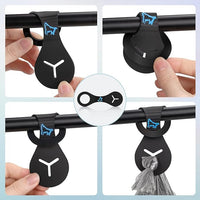 PuppyDoggy Dog Poop Bag Holder for Leash Waste Bag Carrier Dog Poop Bag Dispenser for Walking Running Bicycle Accessory 4 Pieces (Black + Pink)