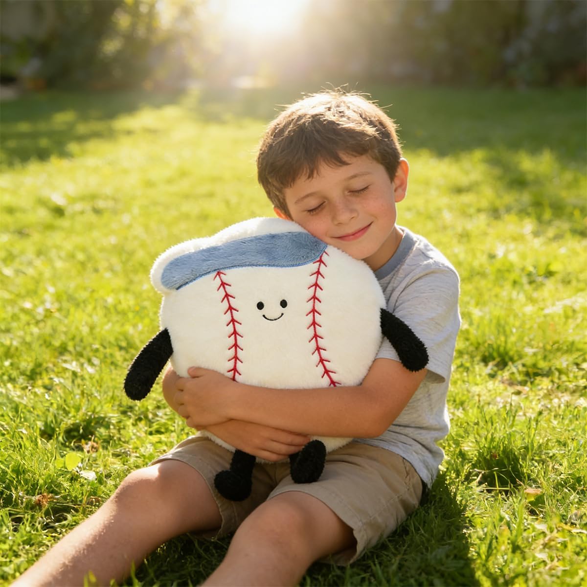 Cute Volleyball Plush Volleyball Gift Stuff Soft Sports Throw Pillow – Fun for Kids & Family - Baseball Pillow - image 4