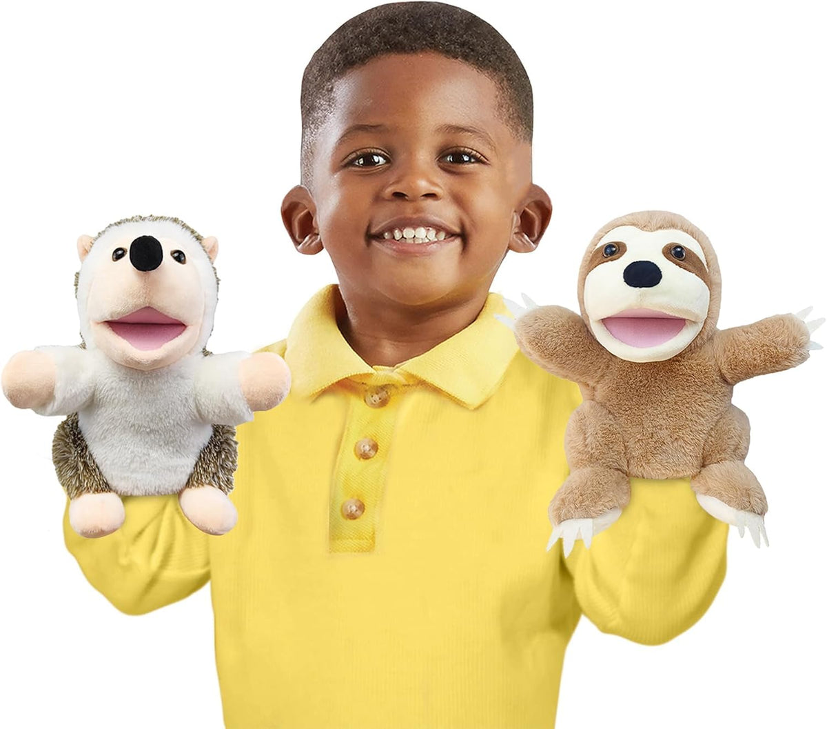 okegztoa 10 inch brown bear hand puppet with movable mouth and arms - view 30