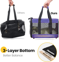 Conlun Cat Carrier Soft-Sided Pets Travel Carriers up to 15 Lbs - Purple / 17.0"L x 11.0"W x 11.0"H - image 4