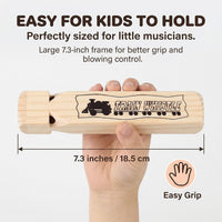 LovesTown 2 pack wooden train whistles with 4-tone sound, 7.3 inch - view 2