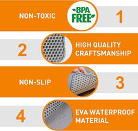Large Cat Litter Mat for Litter Box, 47"×33" Double Layer Trapping Mat, Non-Slip Water Proof Kitty Litter Pad, Grey