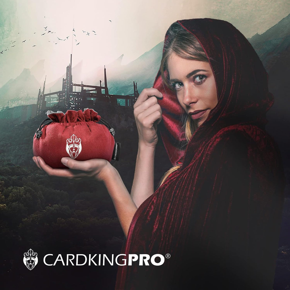CardKingPro Immense Dice Bags with Pockets, Holds 150+ Dice - Red - image 4
