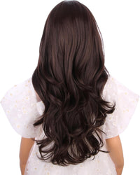 Edivd kids ginger wig with long orange wavy curls - view 30