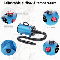 Dog Hair Dryer, Pet Hair Blower Dryer High Velocity - Blue - image 2