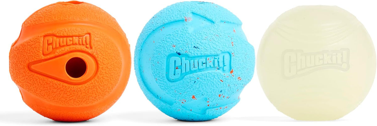 Chuckit! Ultra and Rugged Dog Balls, High-Bounce Fetch, Set of 3 - Medium (2.5") / Fetch Pack 1 - image 2