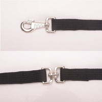 Cord Cotton Lunge Line with Rubber Stop，Equine Lunge Line for Horses with Swivel Bolt Snap，24 ft (Black, 24ft)