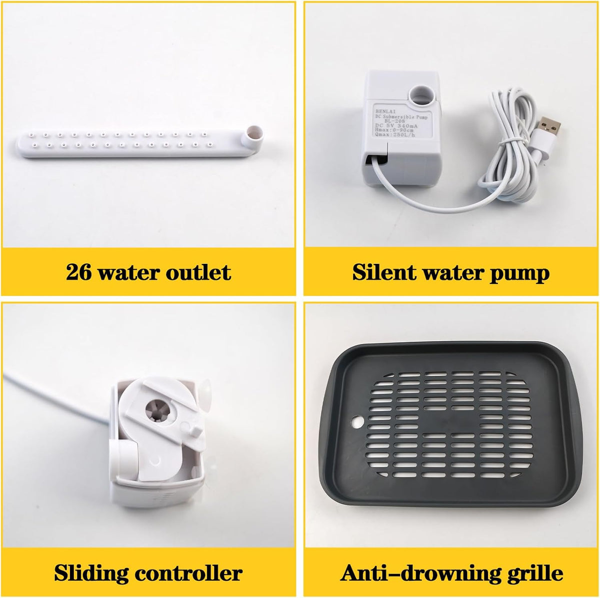 Automatic Bird Shower with Pump - 【Rectangular Grey Bird Shower】 - image 4