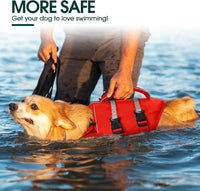 Kuoser Dog Life Jacket, High Flotation Dog Life Vest for Swimming Boating – Essentials for Dogs - Safety Red / L (Chest Girth:22.83-29.53'') - image 4