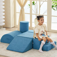 jela 6-piece soft foam climbing blocks for toddlers in brown - view 3