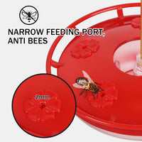 2 Pack 16 oz Saucer Hummingbird Feeders for Outdoors - Pure Red / 2-Feeder Set - image 3