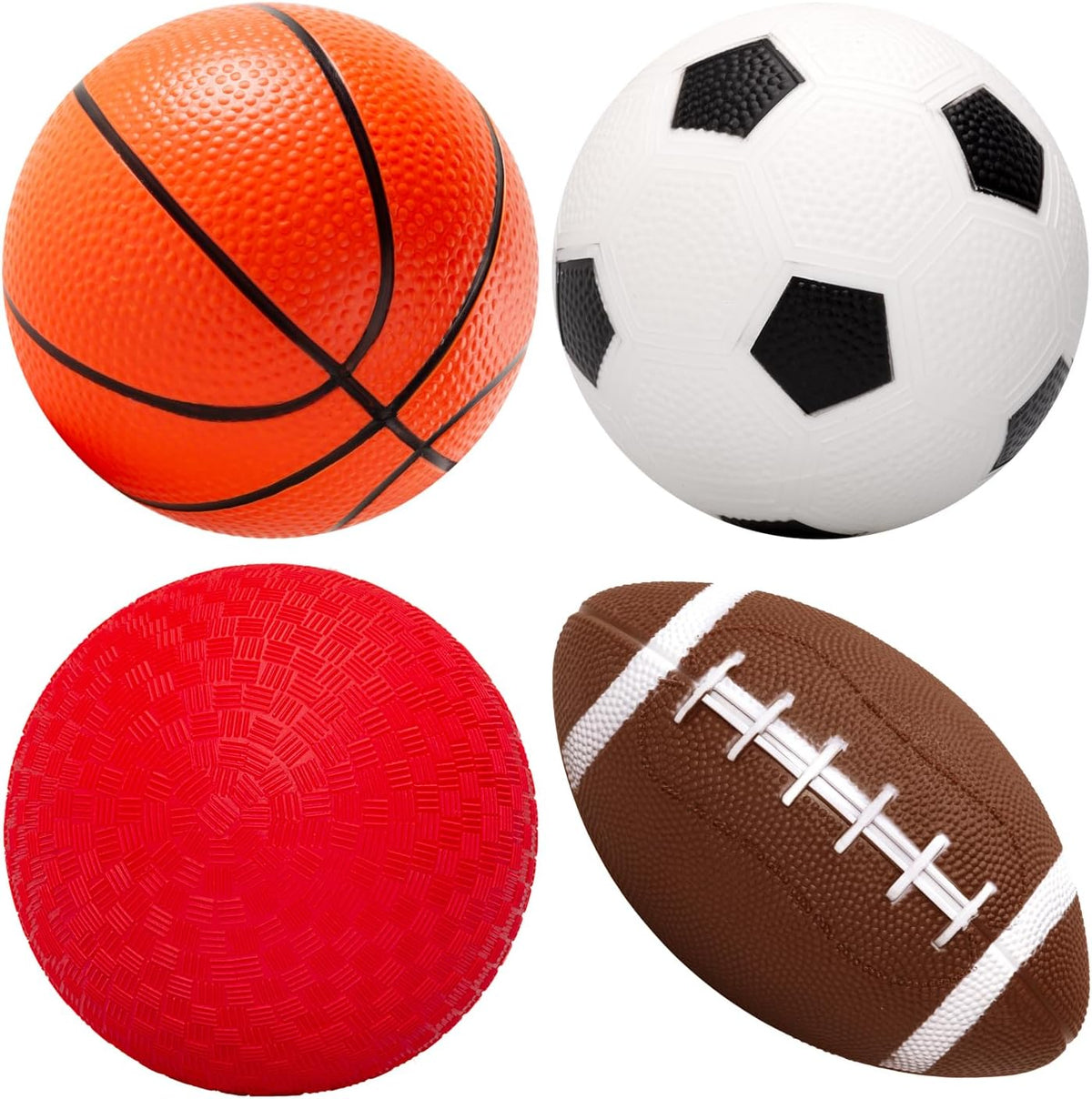 Soft Sports Balls for Kids - 4 Inflatable Balls 5"