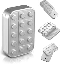 Fidget Toys Adults Magnetic Desk Toy Metal Fidgets Slider - Matte Silver