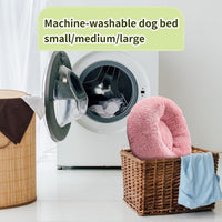 Comfort Donut Dog Bed, Ultra-Soft Pet Bed with Neck Support - 36''Lx36''Wx8''Th / Rubber Red - image 4
