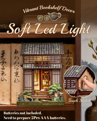 Cutefun Book Nook Kit - DIY Miniature Dollhouse Kit for Adults and Teens – Fun for Kids & Family - Tea House - image 3