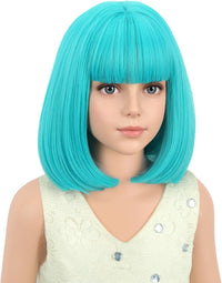 PATTNIUM kids dark blue short bob wig, synthetic with adjustable cap - view 21