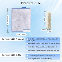 Large Filter Cartridges Replacement Compatible with Aqueon QuietFlow LED PRO Size 20,30,50,75/Power Filter Size 20,30,50,55/75, E Internal 40 and Canister (16+10 Pack Pads)
