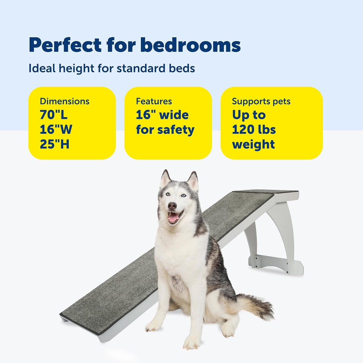 PetSafe CozyUp Bed Ramp, Supports Pets Back & Joints - White / Ramp - image 4